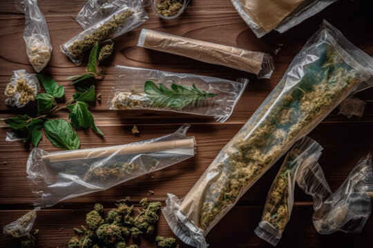 cannabis wrapped in plastic bags for medical purposes