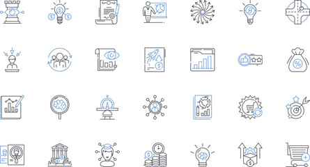 Automation Process line icons collection. Efficiency, Productivity, Workflow, Streamlining, Optimization, Consistency, Dependability vector and linear illustration. Accuracy,Integration,Simplicity