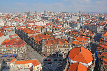 Fototapeta na wymiar Portugal. Porto. Aerial view over the city Portugal. Porto. Aerial view over the city