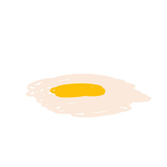 Scribble fried egg, Doodle food