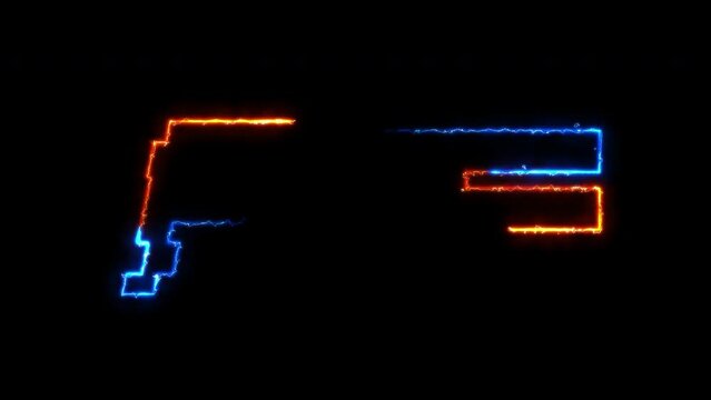 F Letters Syber Light Font, Alpha Channel