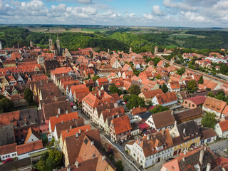 Fototapeta na wymiar Rothenburg Tauber Aerial view, Bavaria, Bayern. Germany by drone.