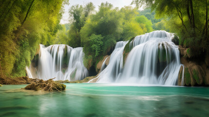 Obraz premium waterfall in the forest