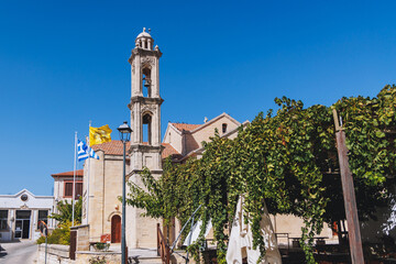 Obraz premium Agios Philippos Church in old Arsos village in mountainous area of Limassol Province, Cyprus
