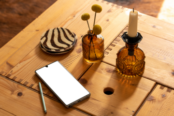 Smartphone Mock up / Smartphone isolated with white screen / Smartphone vector with blank screen isolated / Isolated Smartphone / Smartphone / Isolated Phone with Decor / Isolated Screen / PNG