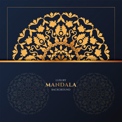 luxury golden mandala design background