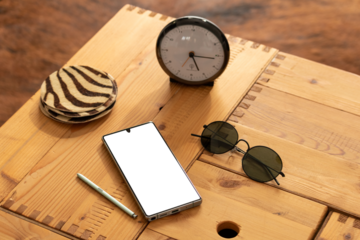 Smartphone mock up / Smartphone isolated on with white screen / Smartphone vector with blank screen isolated / Isolated Smartphone / Mobile phone / Isolated Phone with Decor / Advertising