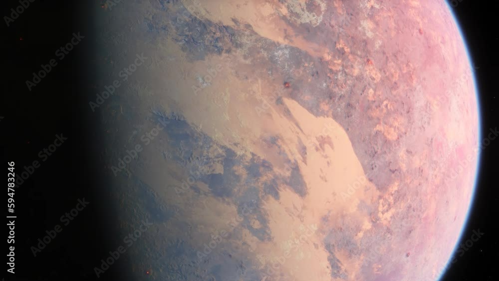 Wall mural surface of an alien planet in another solar system. a geologically active planet in another galaxy. 