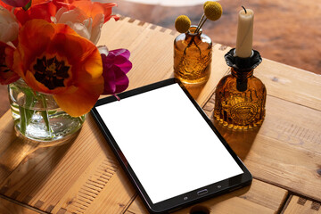 Tablet vector with blank screen isolated / Generic tablet Mockup  / Isolated Tablet / Smartphone /...