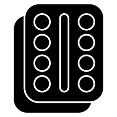 An editable design icon of pills strip