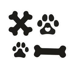 Dog Silhouette Vector Art, Icons design