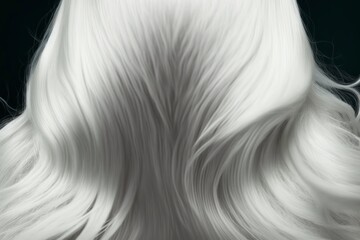 white hair texture, silver platinum light ash color level 10 generative ai