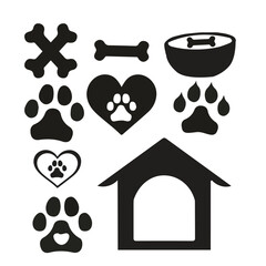 Dog Silhouette Vector Art, Icons design