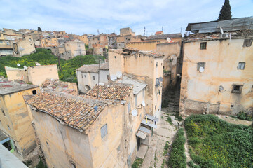 Panorama of the Algerian city of Constantine located on a hill