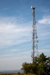 Cell tower that transmits signals to phones