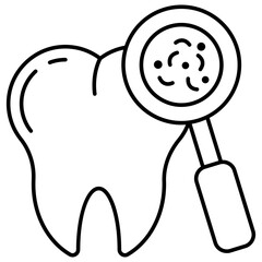 Premium download icon of search tooth