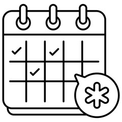 Medical appointment icon, editable vector