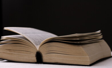 bible praying to God with the bible on white background with no people stock image stock photo	