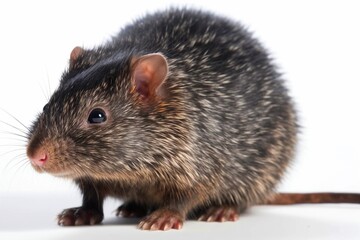 Black Rat, Rattus norvegicus Isolated on a white background. generative ai