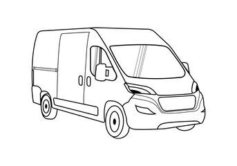 white van vector illustration