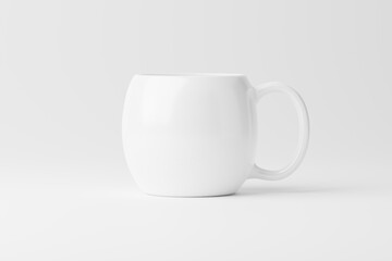 Ceramic Mug Cup For Coffee Tea White Blank 3D Rendering Mockup
