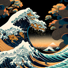 The Great Wave Ukiyo-e