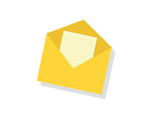 yellow envelope with blank paper