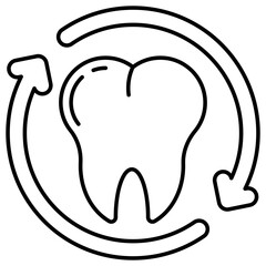 Modern design icon of tooth replacement 