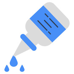 A flat design icon of dropper bottle 