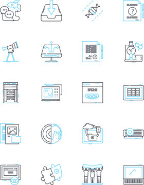 Ancient history linear icons set. Antiquity, Civilization, Monuments, Pyramids, Mythology, Hieroglyphs, Archaeology line vector and concept signs. Ruins,Pharaohs,Empire outline illustrations