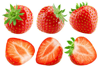 strawberry isolated on white background, full depth of field