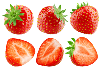 strawberry isolated on white background, full depth of field