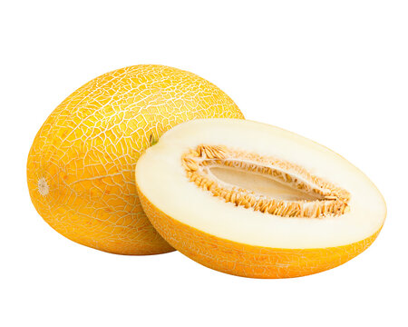 melon isolated on white background, full depth of field