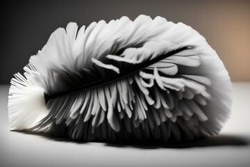 Feather duster made from real ostrich feathers - generative ai