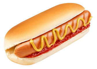 HOT DOG isolated on white background, full depth of field