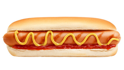 HOT DOG isolated on white background, full depth of field
