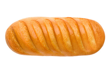 bread, long loaf, isolated on white background, full depth of field
