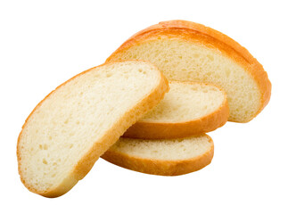 bread, long loaf, isolated on white background, full depth of field