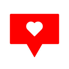 Social media icon.Heart icon.Vector illustration of like icon.