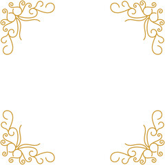 outline and corner frames for invitations