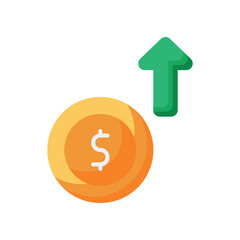 Increase Money icon Stock Illustration.