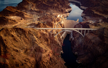 Aerial View of the Hoover Dam