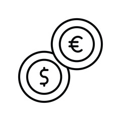 Currency icon Stock Illustration.