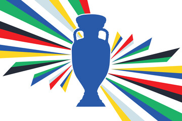 Vector logo of the European Football Championship 2024 in Germany vector illustration. - obrazy, fototapety, plakaty