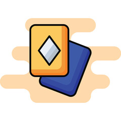 Game Cards icons Stock illustration.