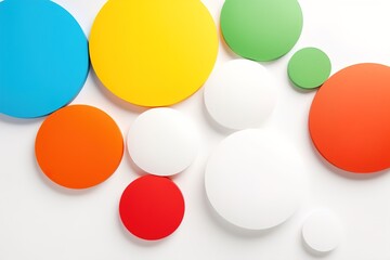 multicolored chat bubbles against white background