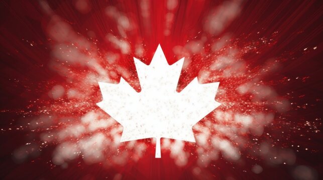 Canada Day. Canadian symbols, maple leaf, Canadian flag. Generative AI