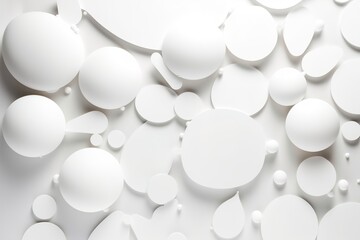 white background with many white shapes