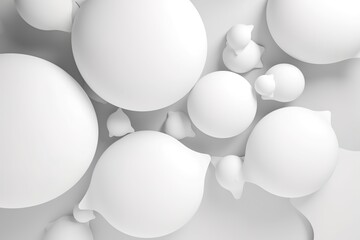 white background with many white shapes