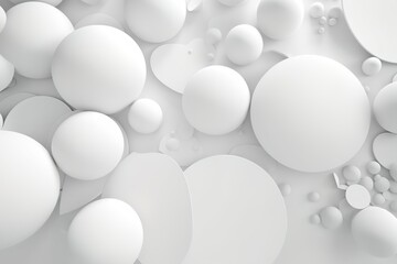white background with many white shapes